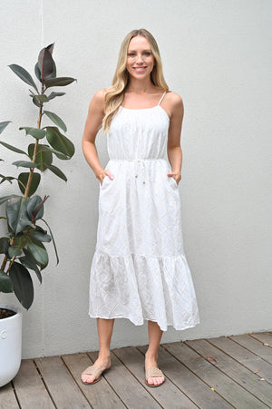 White Lace Slip Dress