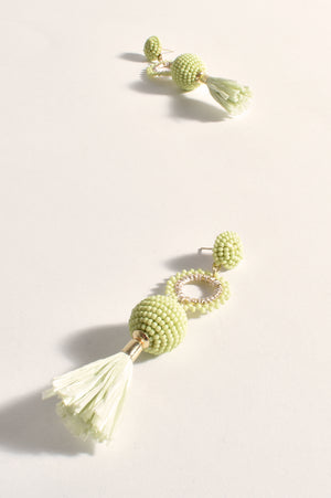 Tassel Drop Bead Event Earrings