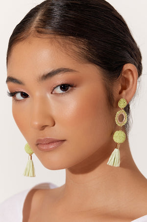 Tassel Drop Bead Event Earrings