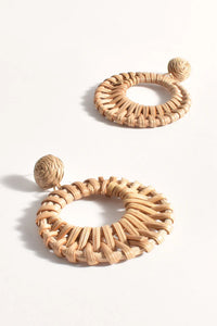 Rattan Circular Earrings