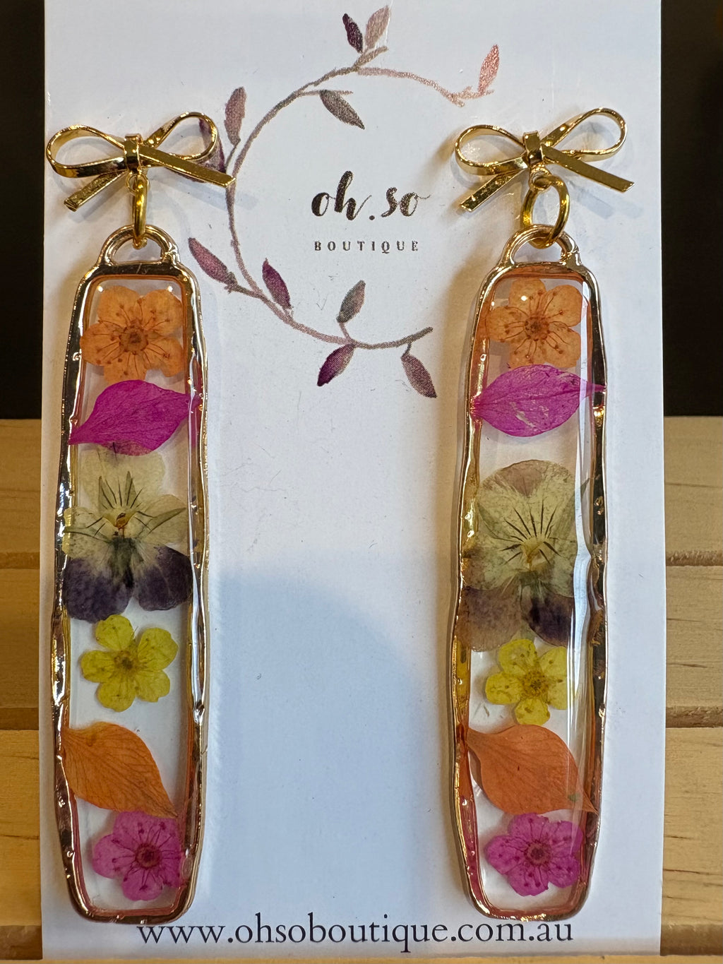 Flowers and Bow Earrings - 17