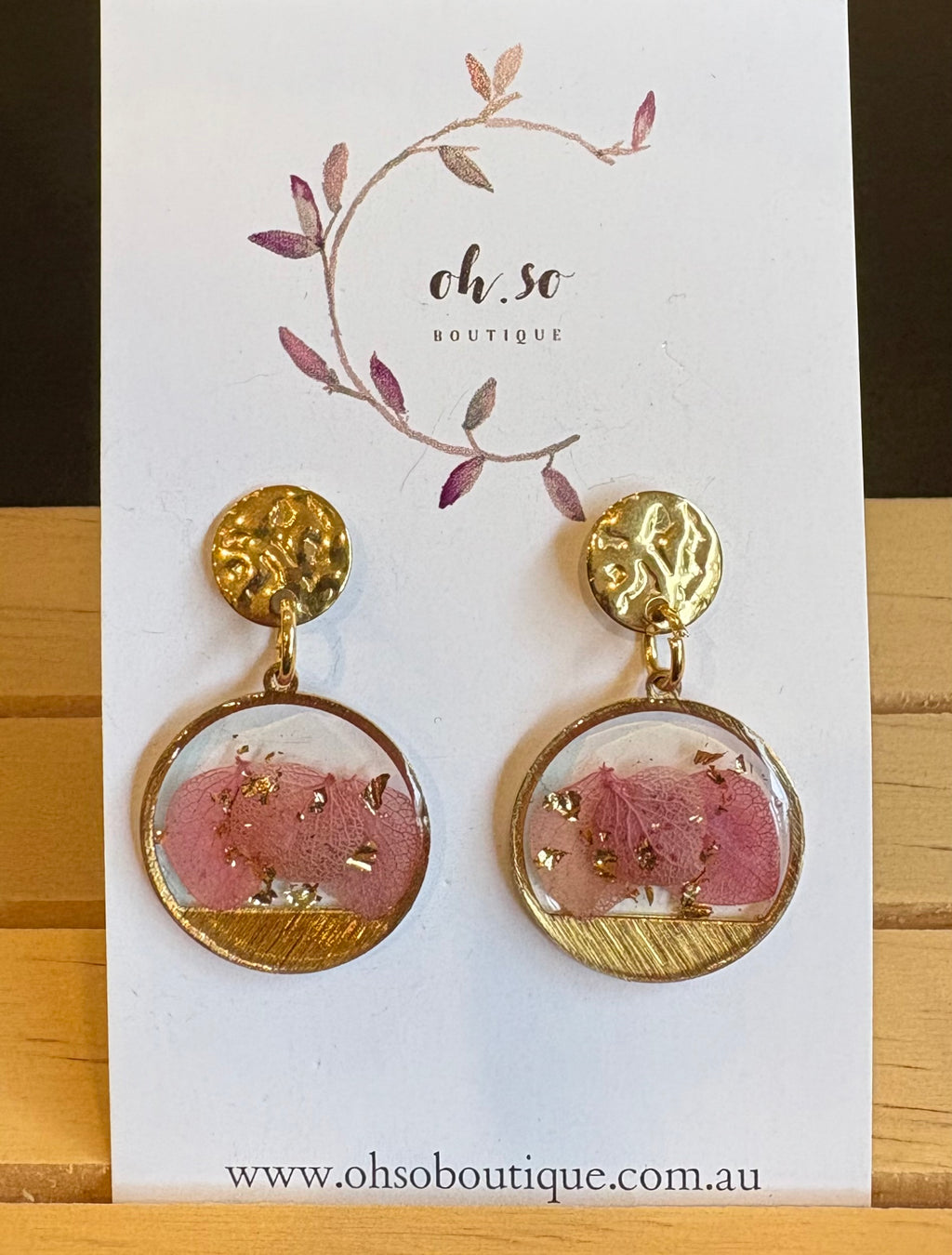 Pink Delight Floral Earrings -10