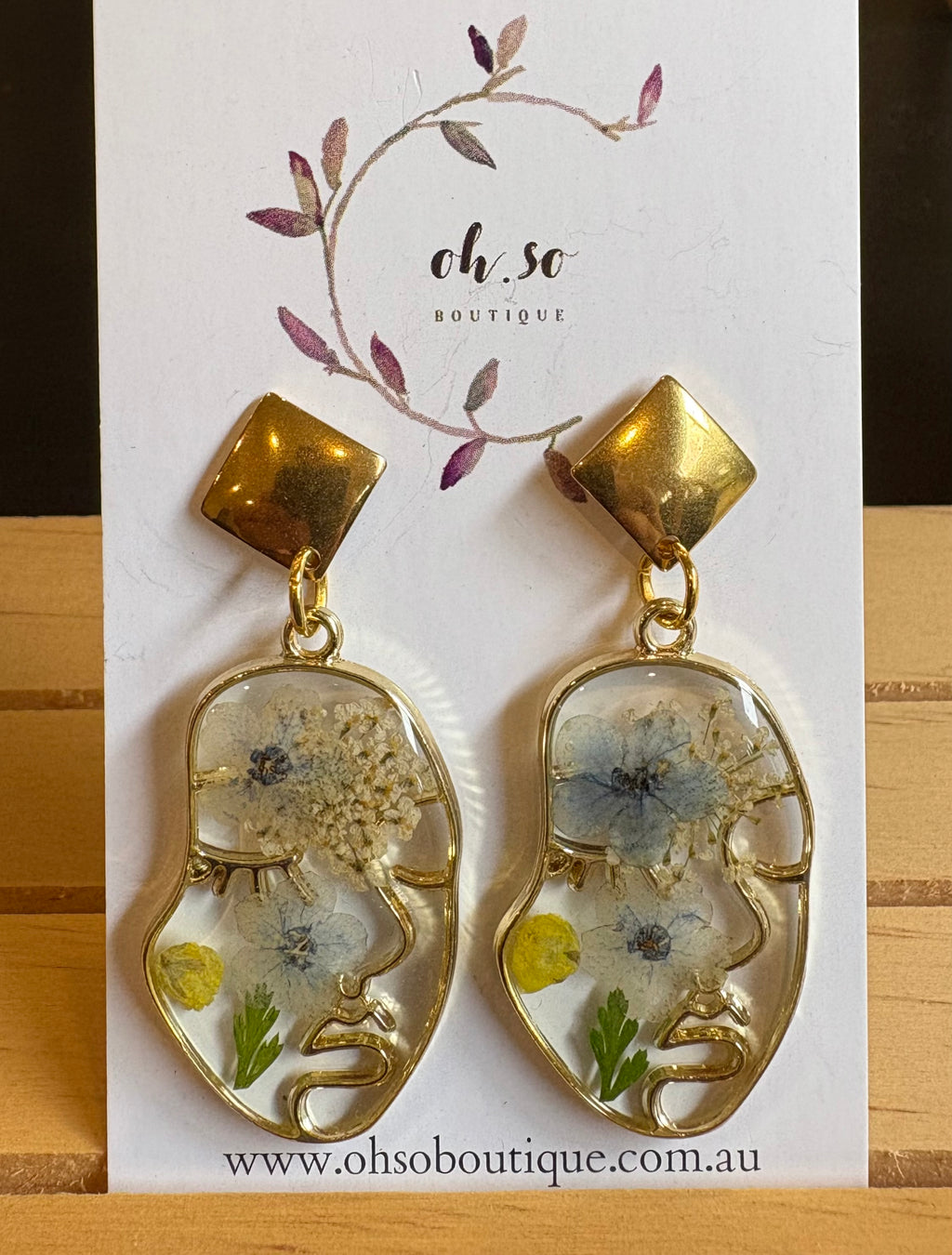 Botanical Muse Face Earrings- 19