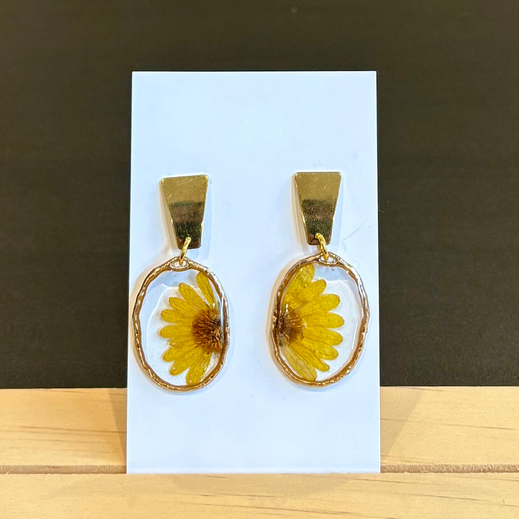 Gold Dandelion Earrings - 05