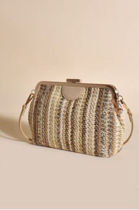 Isabelle Woven Cross Body Bag - Natural