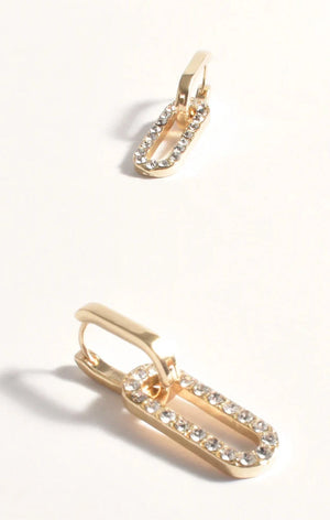Diamante Link Drop Earrings