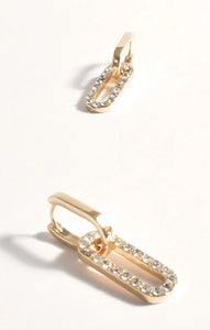 Diamante Link Drop Earrings