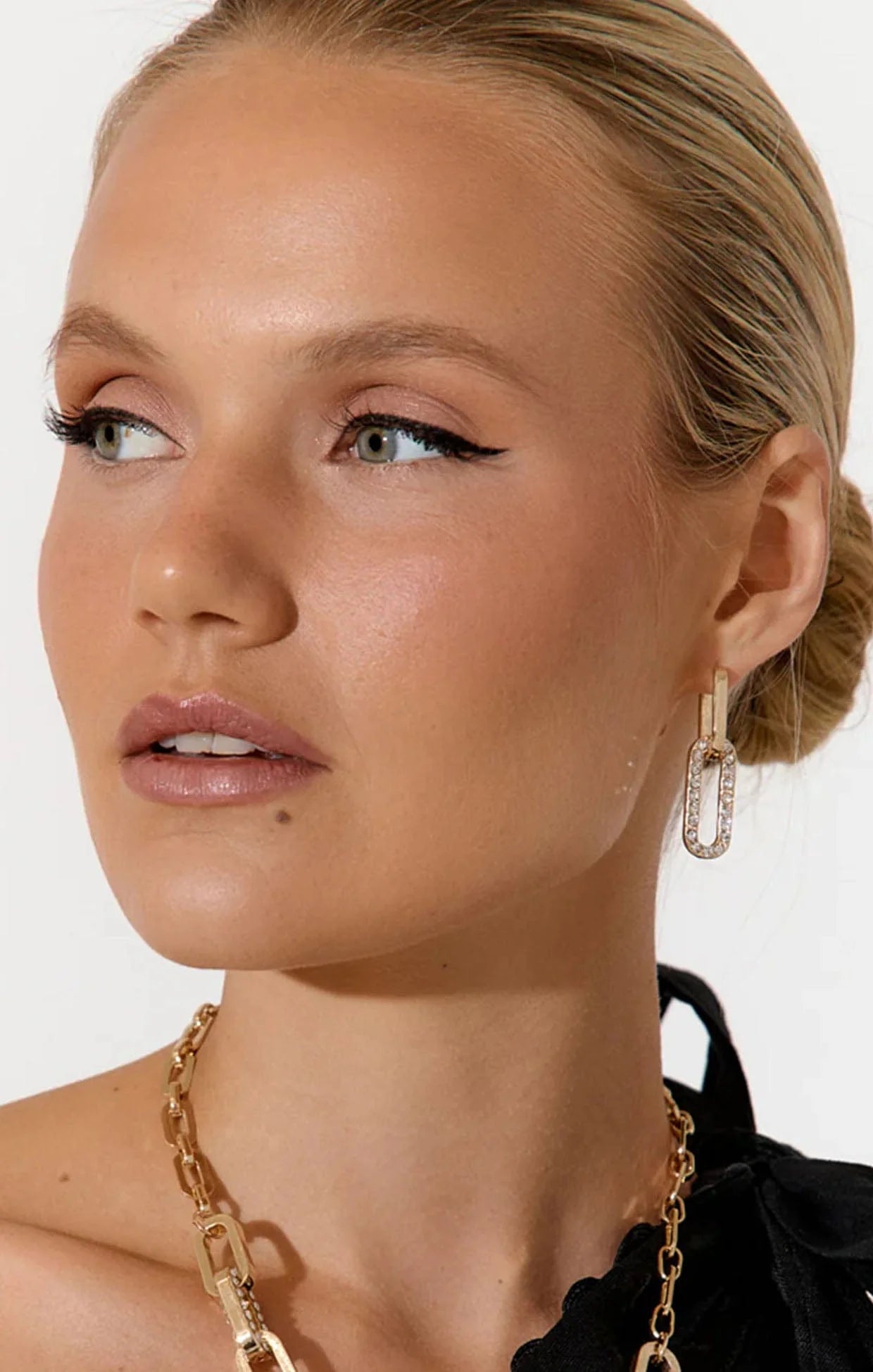 Diamante Link Drop Earrings