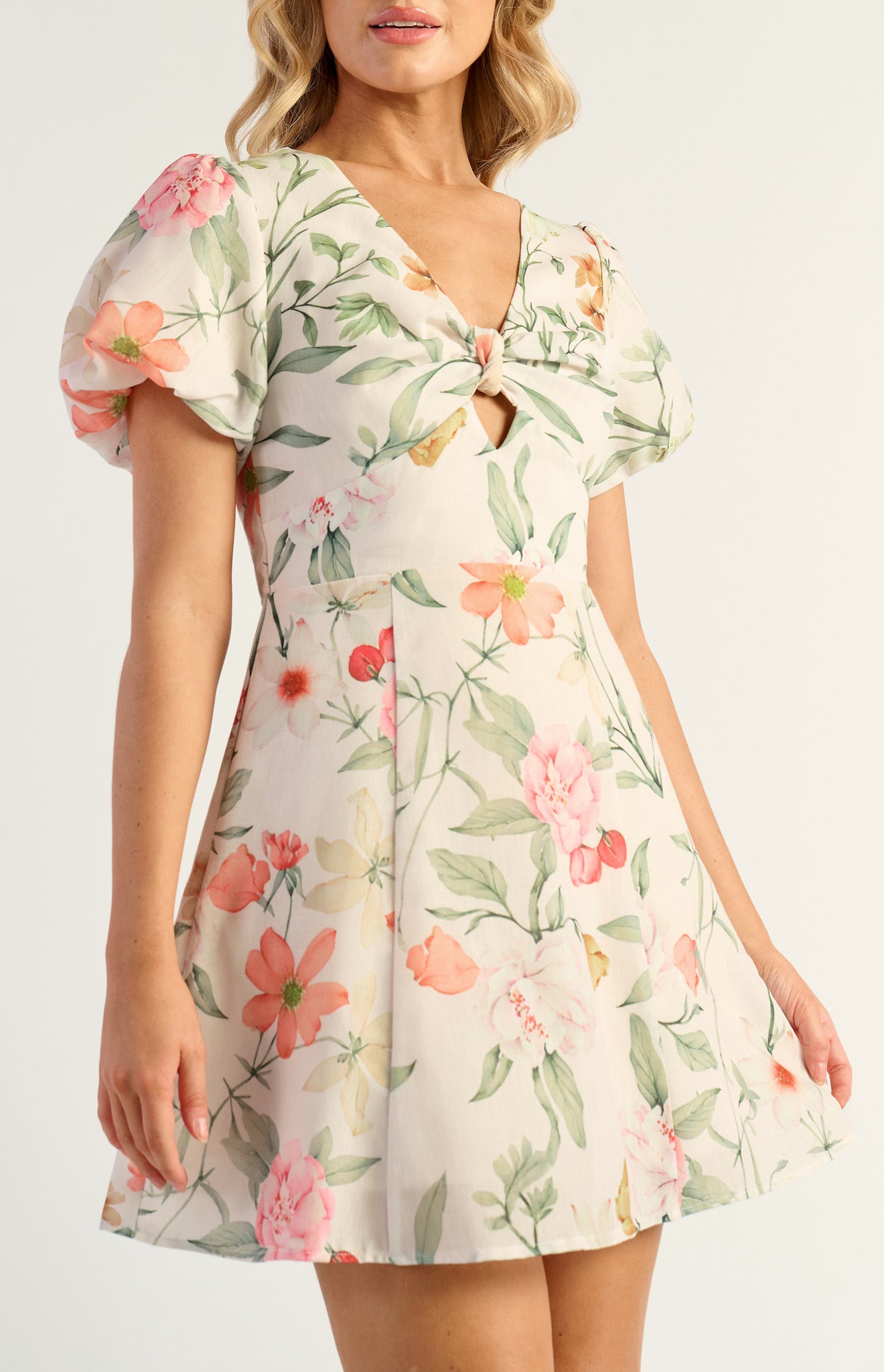 Botanica Floral Knot Mini Dress