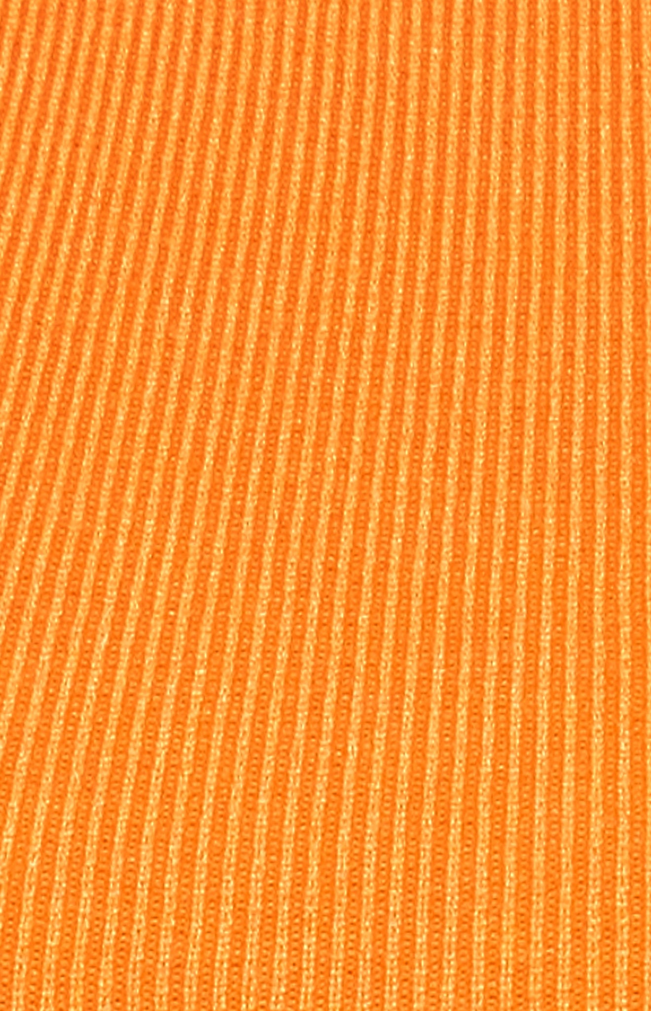 Orange Contrast Racer Knit Top