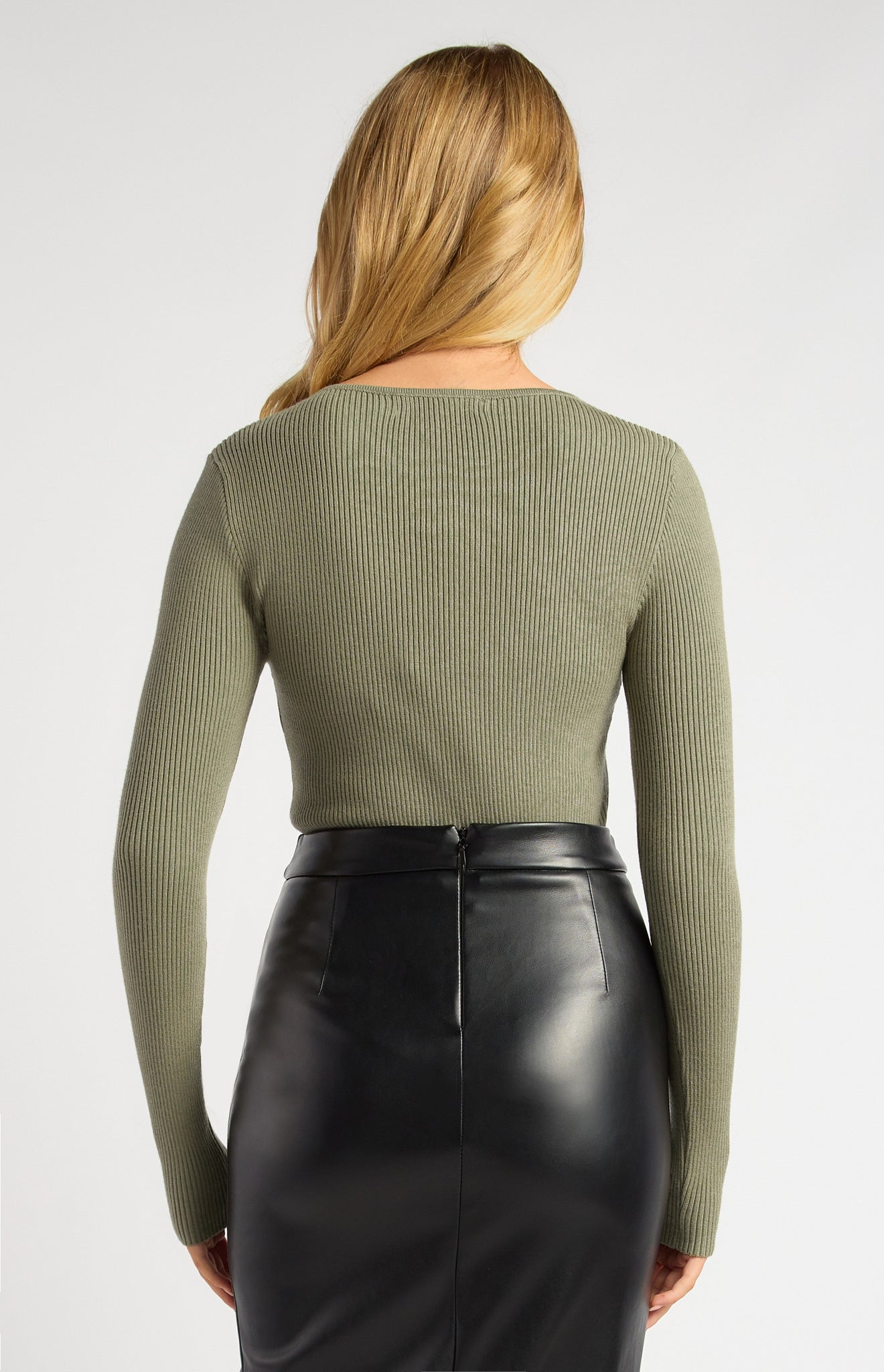 Silver Embellishment Cut Out Detail Knit Top