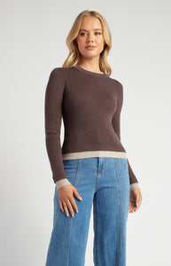 Double Layer Detail Knit Top