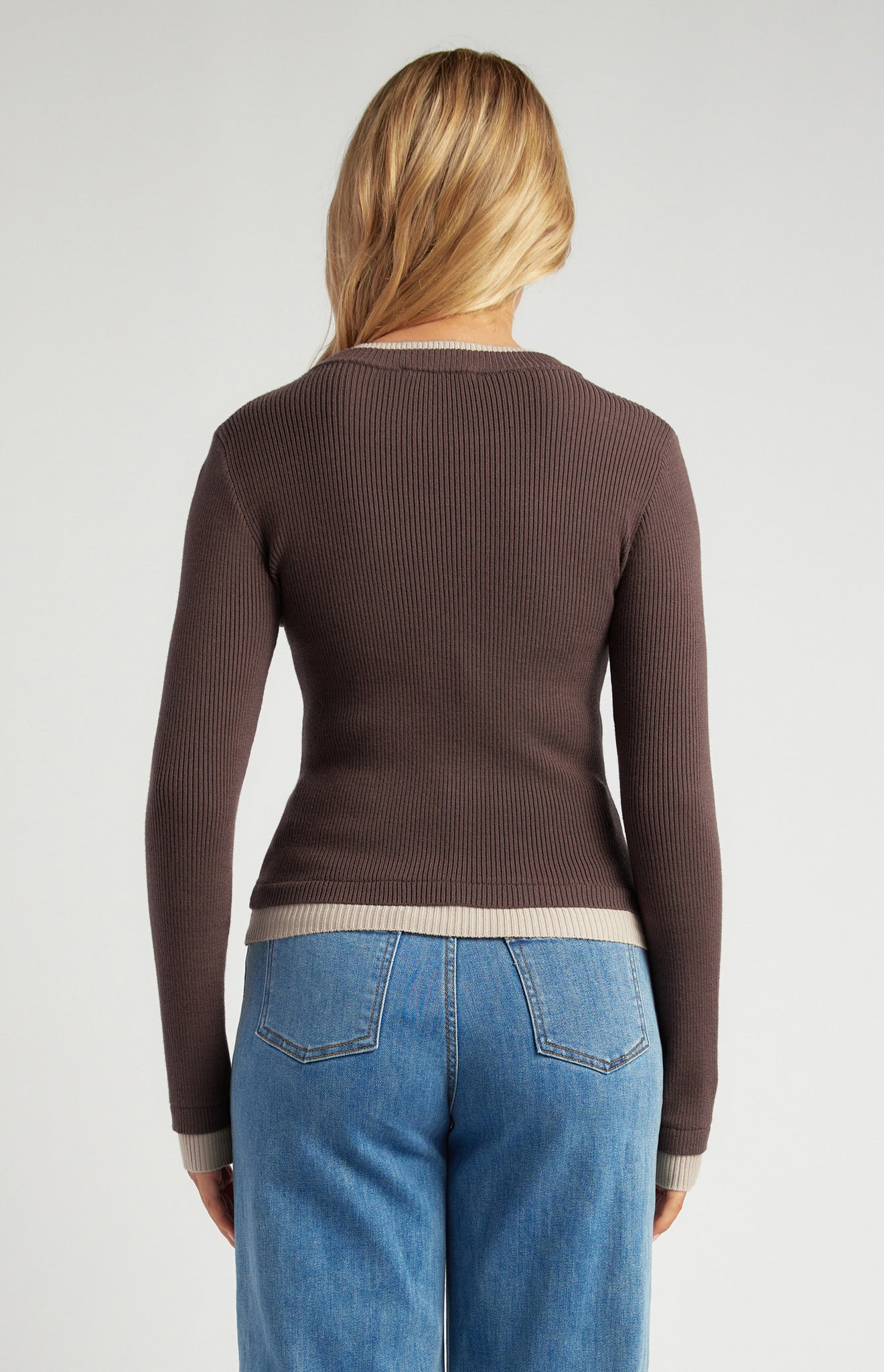 Double Layer Detail Knit Top
