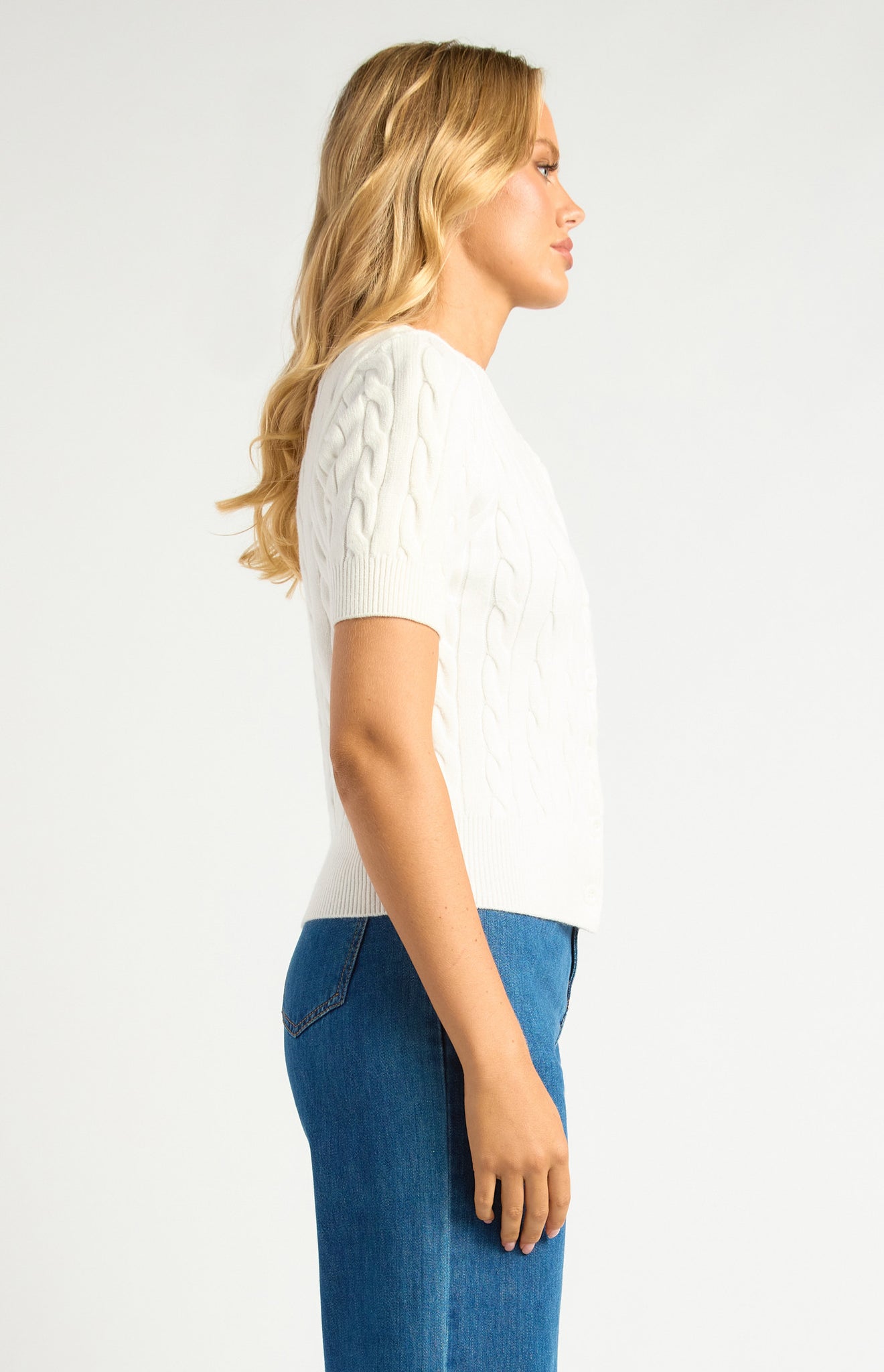 Button up Cable Knit Top