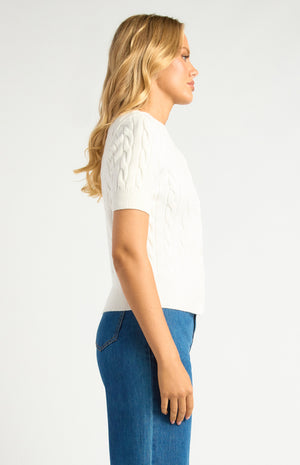 Button up Cable Knit Top