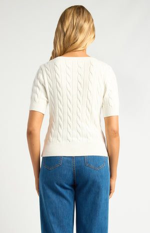 Button up Cable Knit Top