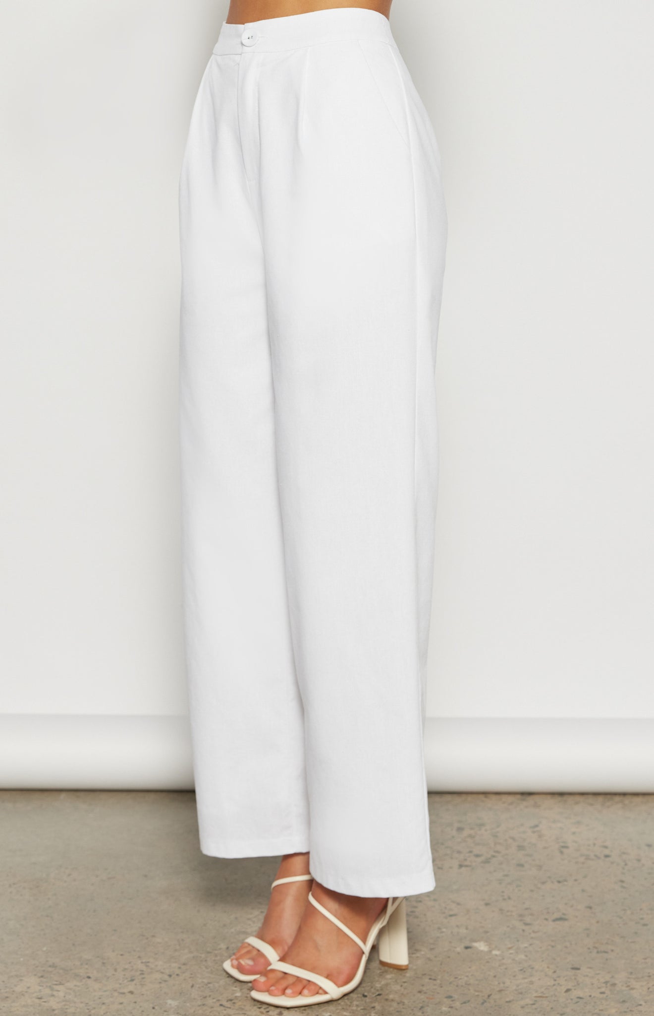 Linen Blend Wide Leg Pants