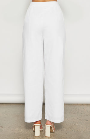 Linen Blend Wide Leg Pants